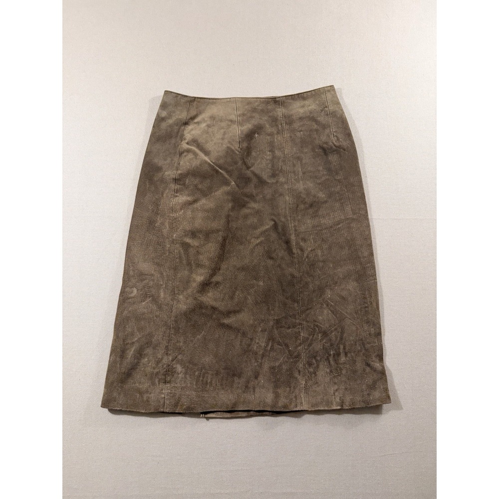 A.M.I. brown suede leather size 4 Skirt